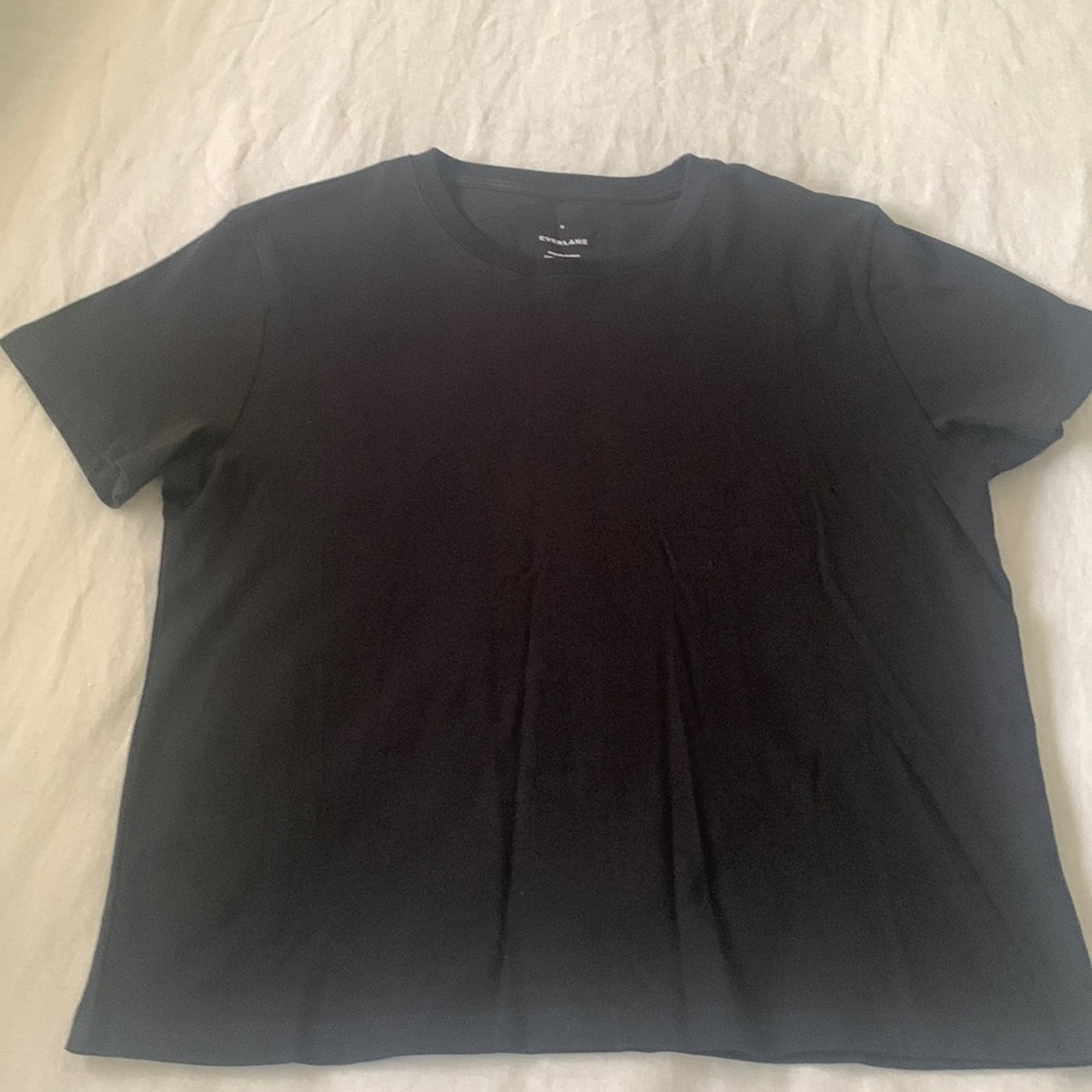 NWOT Black Everlane The Organic Cotton Box-Cut Tee